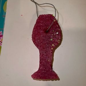 Wine 🍷 glass Versace Bright Crystal scent Pink Rose color